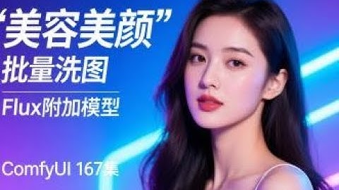 ComfyUI 167集，美容美颜，批量洗图，FLUX附加模型，配合KONTEXT最新整合包修正版流程。