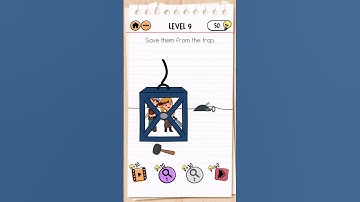 Brain Test 2 Quest for Brainiac Level 9 Answer | Save them from the trap