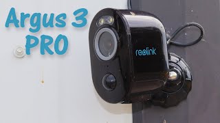 Reolink Argus 3 PRO WiFi Security Cam WireFree Battery Solar Powered, Human/Vehicle Smart Detection
