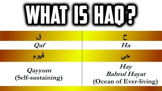 What Is Haq The Truth? Ilm Al Huruf علم الحروف Ysis Sufi Meditation Center