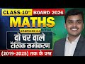 Linear Equations in Two Variables | Ex. 3.3 Important Questions | (2019-2025) PYQs | Board Exam 2026
