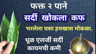 फक्त २ पाने, वारंवार होणारी सर्दी खोकला कफ चुटकित बरे | अडुळसा काढा ,adulasa sardi khokla caugh upay