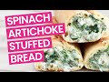 Spinach Artichoke Dip Stuffed Bread