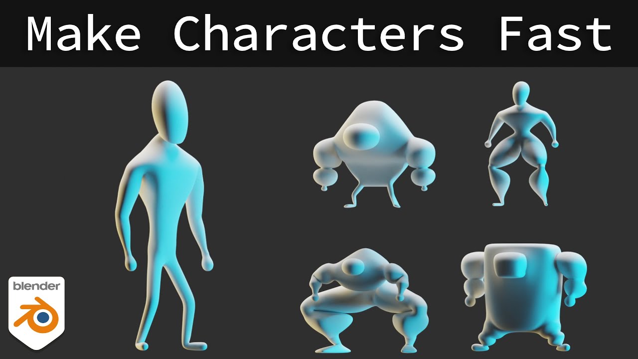 Fast Character Modeling with the Skin Modifier in Blender 