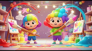 Paint Splash Party – Mix Colors with Friends | Fun Art and Color Song for Kids | Learn Colors