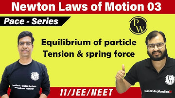NLM 03 | Equilibrium of a particle | Tension, Normal Reaction and Spring Force |11 | NEET |IIT JEE |