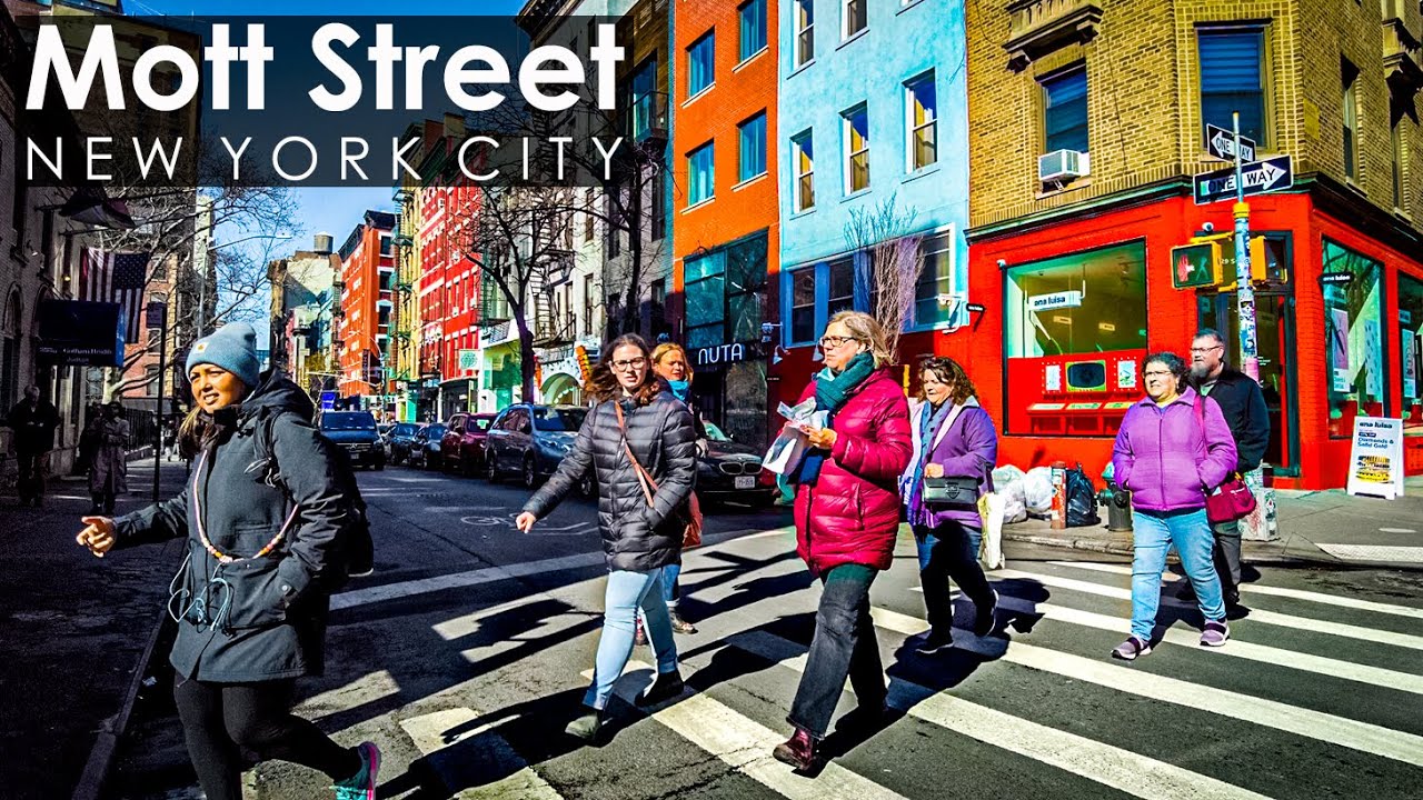 MOTT STREET Walking Tour in New York City | Worth St to Bleecker St | Commentary Virtual Walking 4K