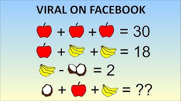 Viral Math Problem "Stumping The Internet" - Coconut Plus Apple Plus Banana