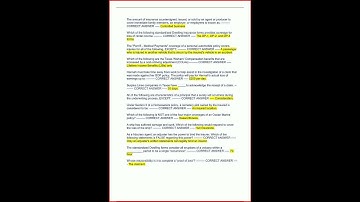 Texas All Lines Adjuster Exam Actual Exam 100 Correct Answer video