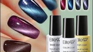 Learn How to create - Cat Eye nails w/magnetic Gel Polish (ELITE99) - #nailart5