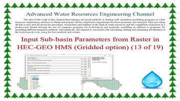 Input Sub basin Parameters from Raster in HEC GEOHMS, Gridded option 13 of 19