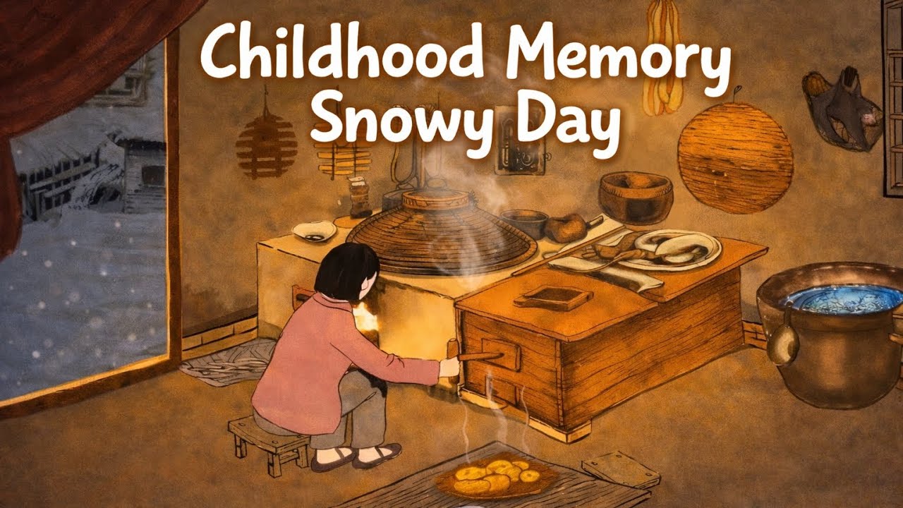 Childhood Memories on a 🏕 ❄️ 🍛 Snowy Day | Village Life Story | snowy childhood memories 🏠 
