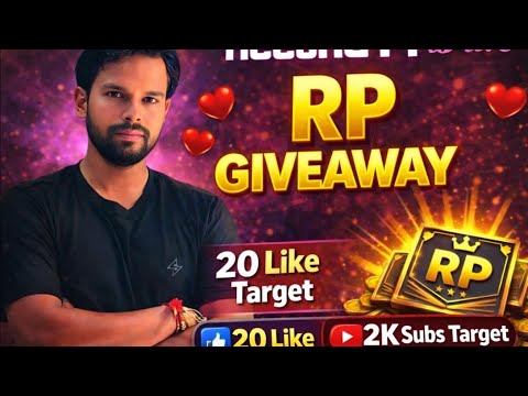 RP Giveaway Live 🔥 | 20 Like Target 🎯 | 2K Subs Special | neeshuYT is ...