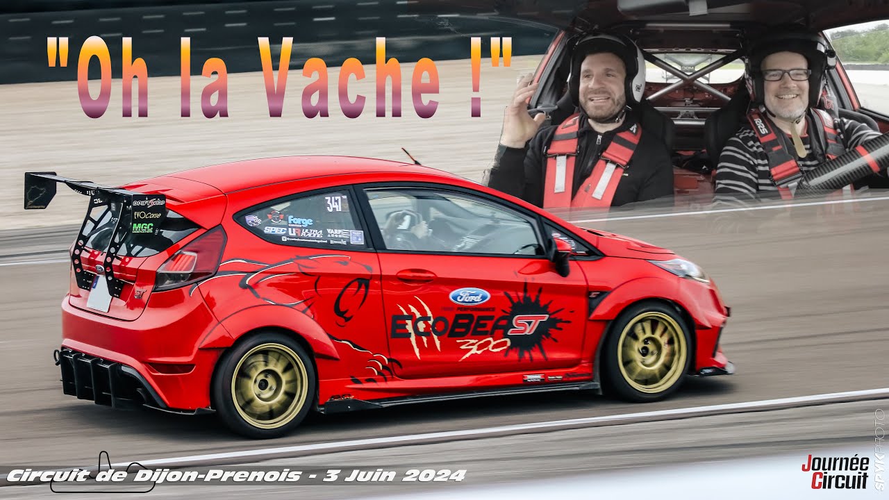Fiesta ST Préparée qui double toutes les Porsche à Dijon Prenois pour le bonheur des Passagers