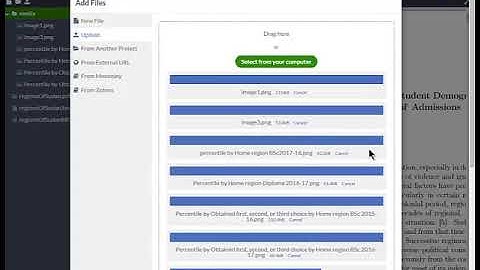 uploading files to Overleaf