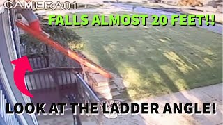 Celebrity EPIC FAIL! Guy falls off extension ladder and breaks 3 ribs! Emergency room. Security cam fails! Wealth
