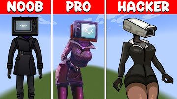 Camera Womand And Tv Woman Pixel Art: Noob, Pro, HACKER! Skibidi Toilet 1