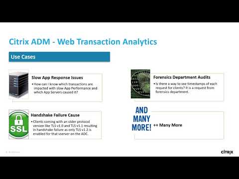 Citrix Application Delivery Management: Web Transaction Analytics