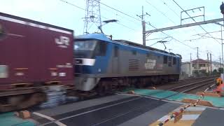 JR貨物 EF210-148号機(岡山)+コキ25両 貨物列車1095レ(約5時間遅れ) 2020.07.30