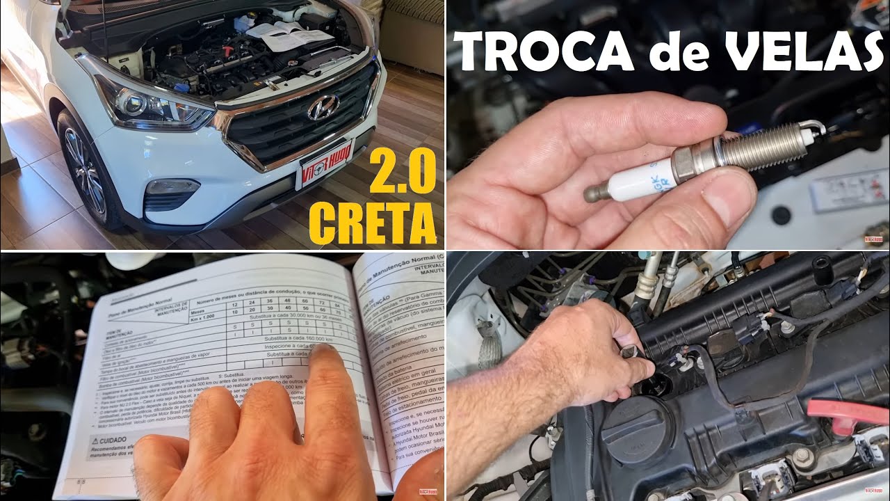 TROCA das VELAS Hyundai CRETA 2.0 em casa - Simples e fácil