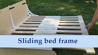 Sliding Bed Base For Minivan Camper - Converts To Couch And Requires No Modifications