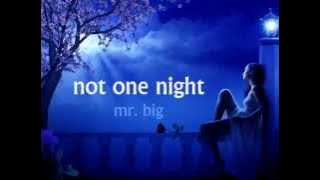 Mr. Big - Not One Night   Lyrics