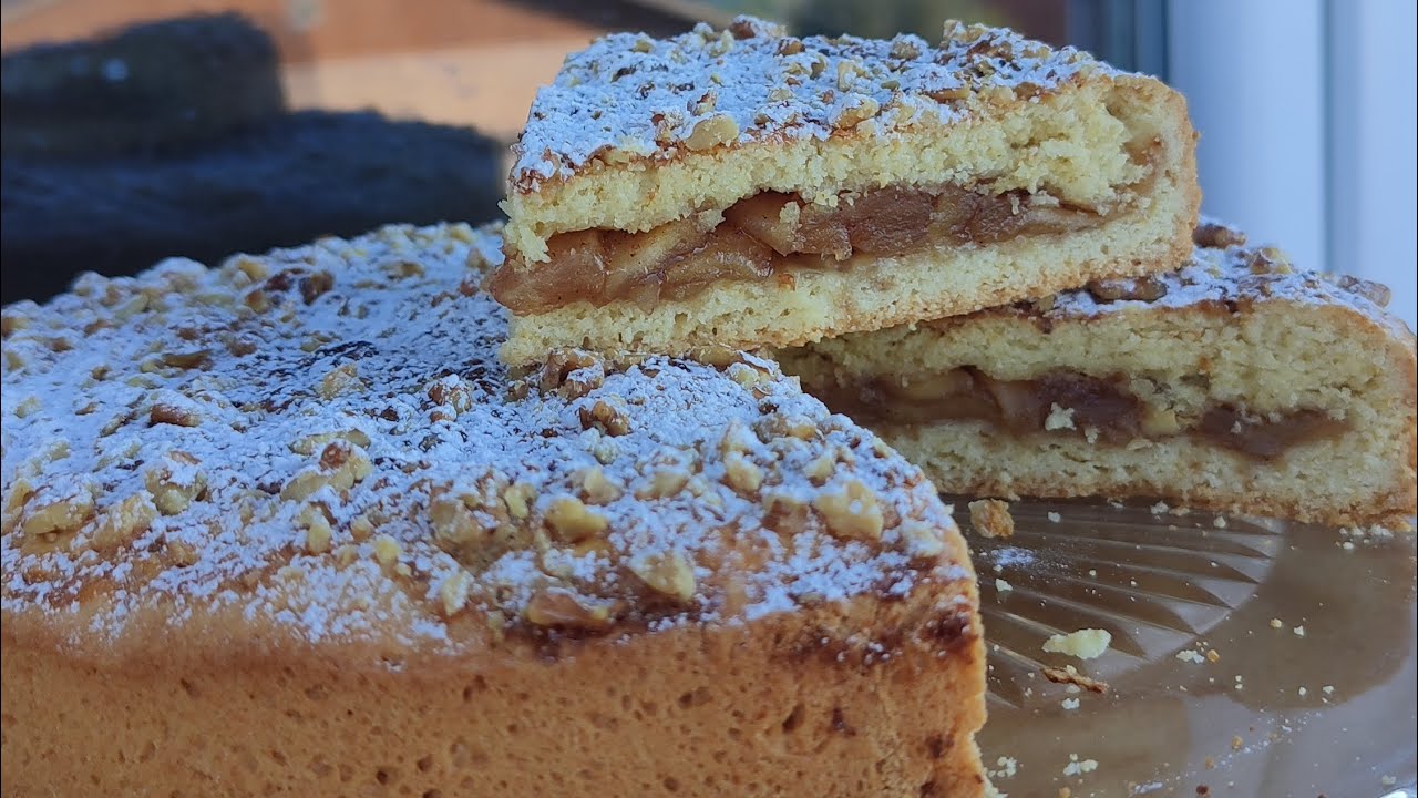 طرطة محشيه بالتفاح🍏🥧سهله وسريعه التحضير بمذاق خيالي😋💯 لمسة وصفات حنان