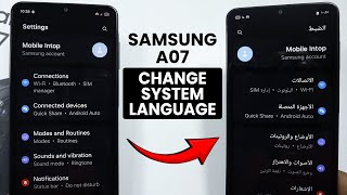 How to Change System Language in Samsung A07 - Language Settings