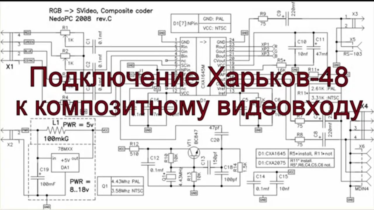 Рекомендации подписчику по RGB-PAL кодеру от NedoPC.