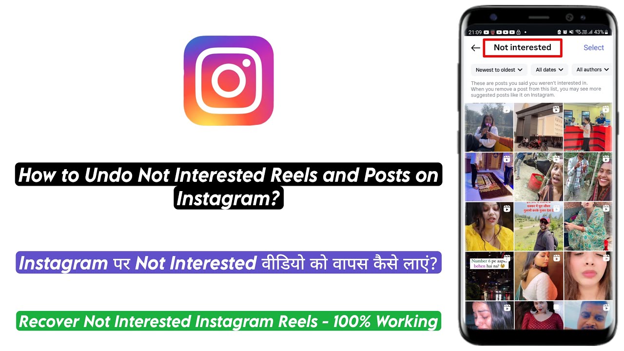 How to Undo Not Interested Reels and Posts on Instagram - YouTube