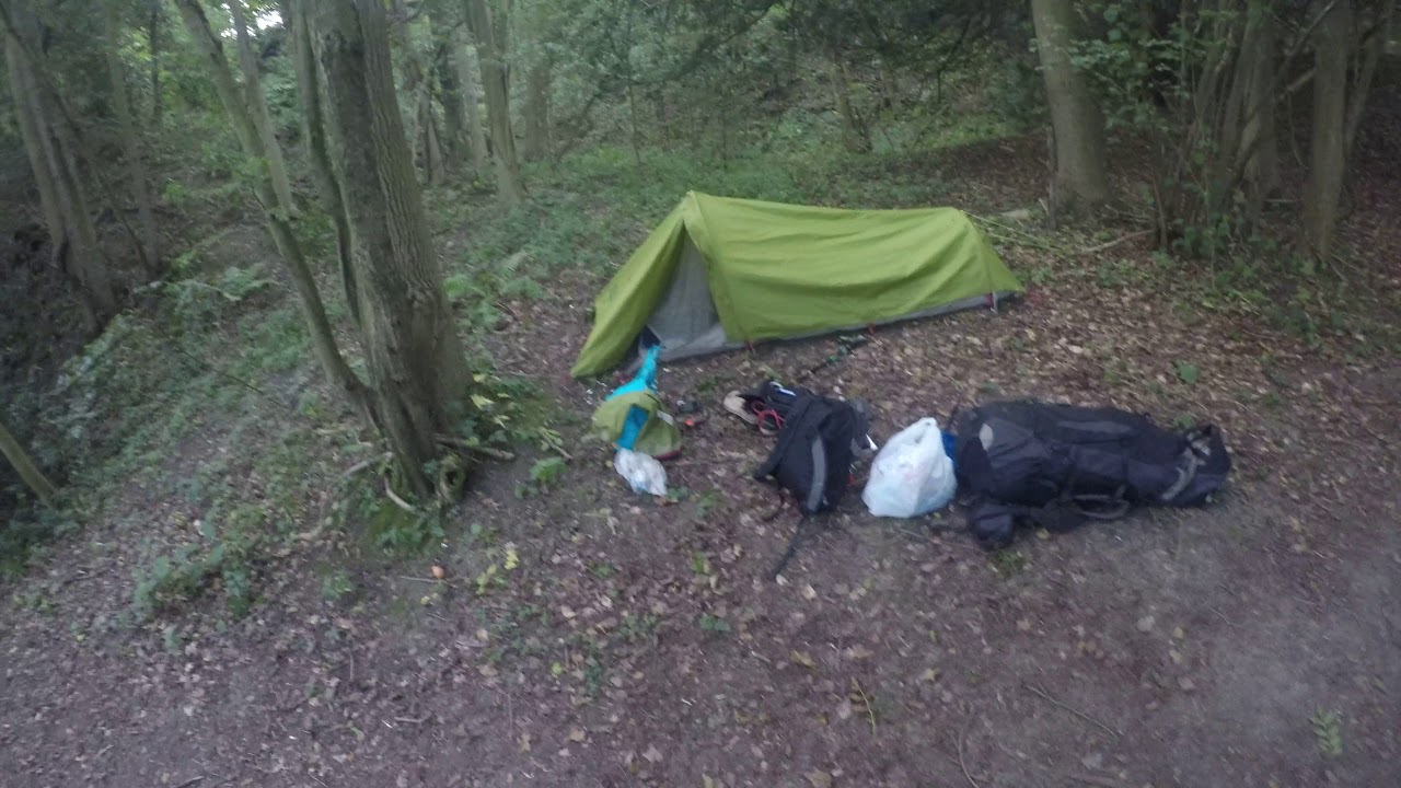 My wild camping spot from last night on Ironbridge YouTube
