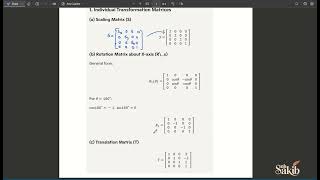 14. Composite Transformation | Translation | Scaling | Rotation | 3D Transformation | C. Graphics