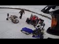 DIRTBIKES ON ICE - Wheelies and crashes!