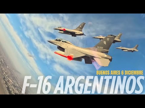 F-16 ARGENTINOS - CONDOR - PRIMER VUELO EN BUENOS AIRES, ARGENTINA