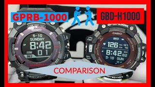 G-Shock GBD-H1000 VS GPR-B1000 Comparison and Differences - Heart Monitor GPS Watches