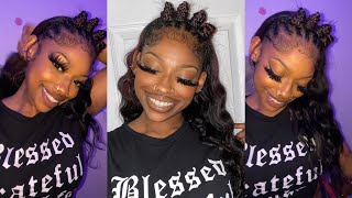 HALF BRAIDED UP HALF DOWN BANTU KNOT FT ELEE’S HAIR ON AMAZON | Cashliani