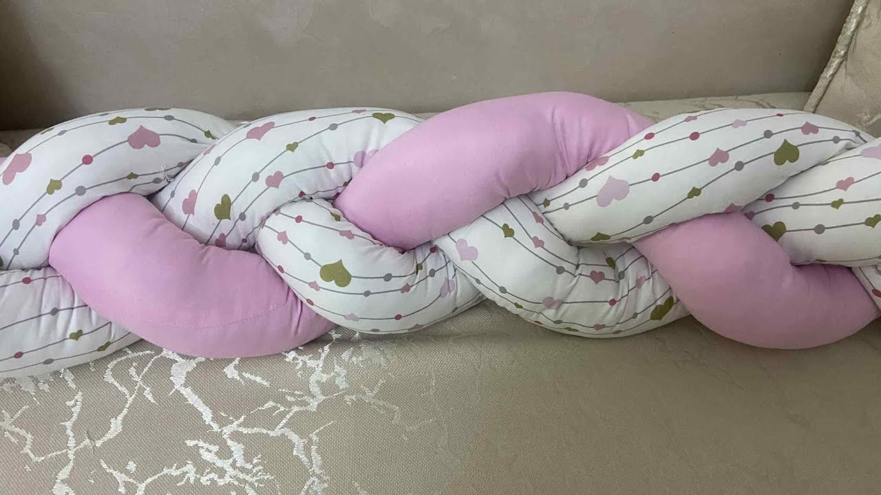 كيفية  خياطة احاطة  سرير  للبيبي  على شكل  ظفيرة 💓💓