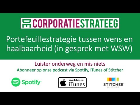 Portefeuillestrategie tussen wens en haalbaarheid (in gesprek met WSW)