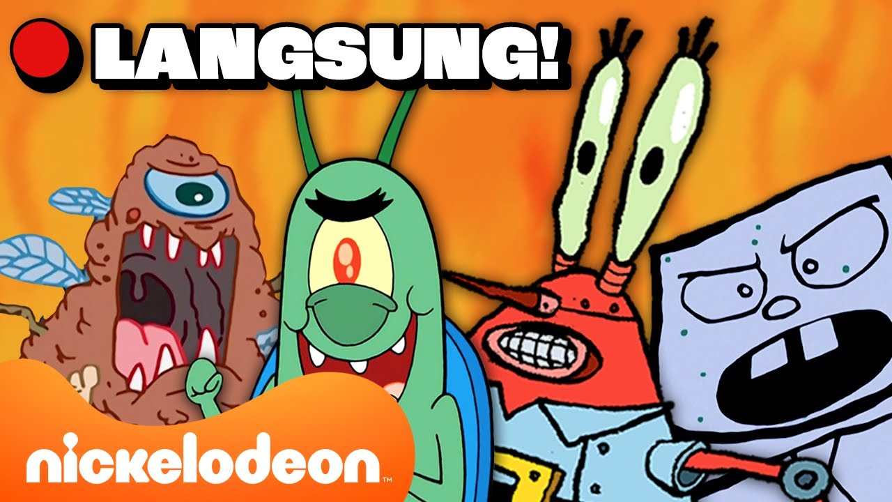 🔴SIARAN LANGSUNG: Momen PALING MENAKUTKAN SpongeBob! 😱 😈 Robot, Monster, Alien, & MASIH BANYAK L