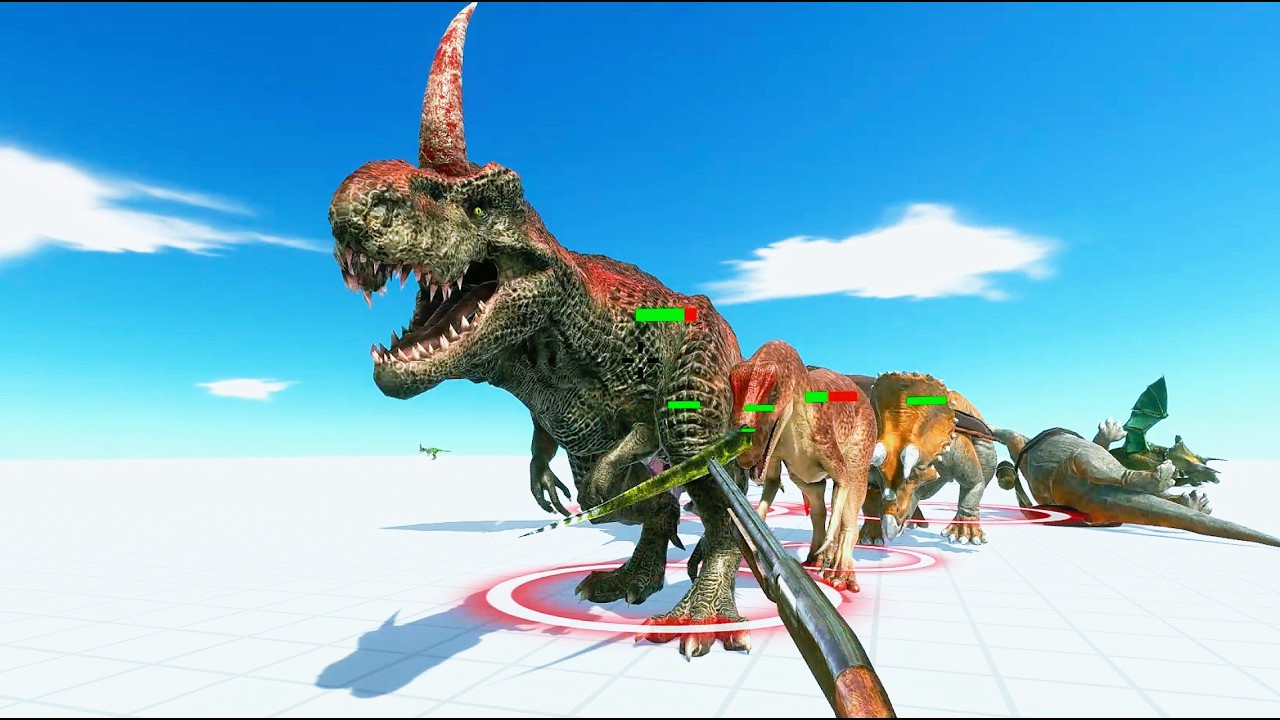 Can I Survive from All Dinosaur? 😱 | ARBS Simulator Battle