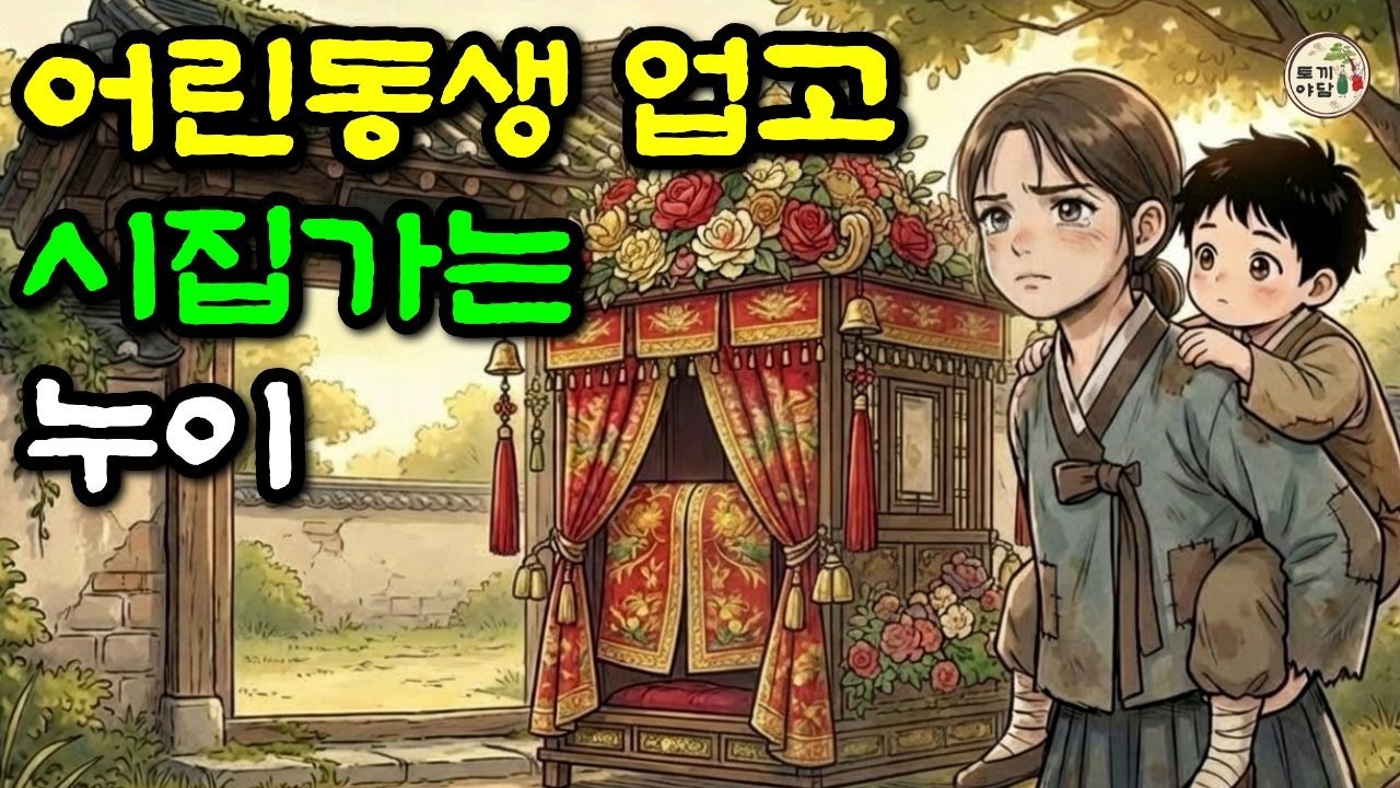 어린동생 업고 시집가는 누이 [토끼야담🌙옛날이야기🌙그냥 틀어두세요]