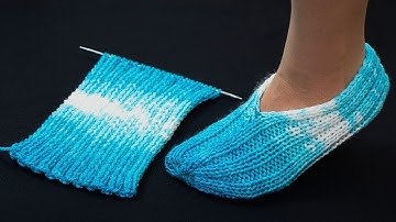 The simplest knitted slippers, even a beginner can handle it!