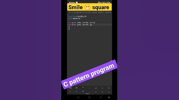C Pattern program to print WhatsApp emoji 😀 In square || C Smile face emoji program #short #shorts