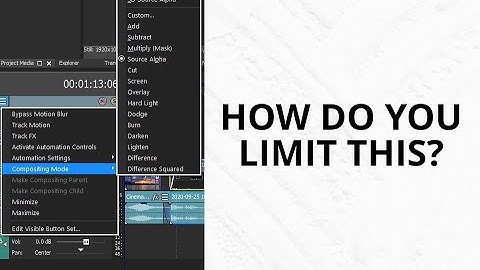 HOW TO LIMIT COMPOSITE MODES IN VEGAS PRO