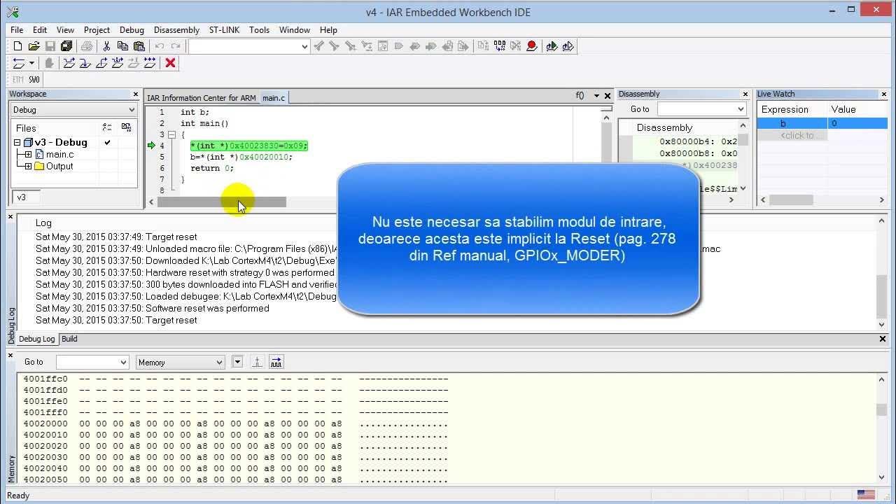5 Tutorial ARM Cortex M4 citire port digital, varianta registers YouTube