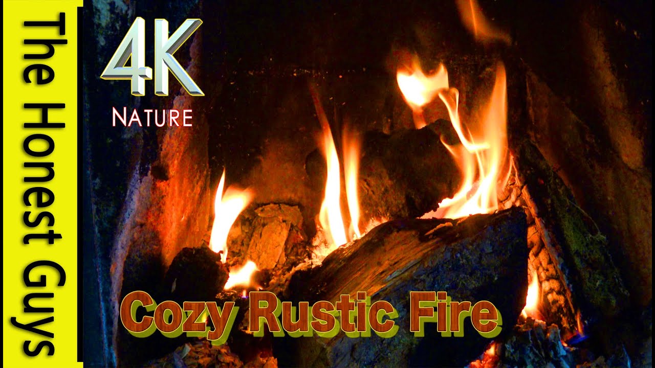 guided sleep meditation body scan 4K COZY RUSTIC FIREPLACE VIDEO