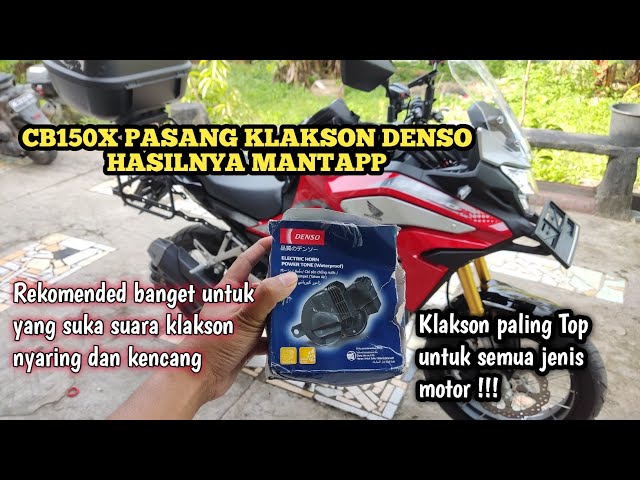 cara memasang klakson Denso waterproof di CB150X ADVENTURE TOURING suara kencang dan mantapp !!! class=