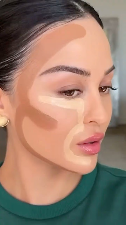 Viral makeup hack🤯Draw 53 and blend✨😊 #makeuphacks #53 #makeuptips #makeup-tutorial #makeup