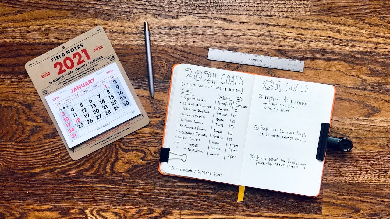 21 Goal Setting With A Bullet Journal Plan With Me Youtube