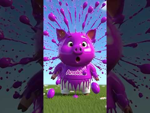 Pig Cartoon Colors for Toddlers | Learn Color Names in English Animation